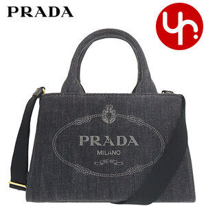 Prada Tote Bag Nero Black Canapa Denim Silkscreen Logo Handbag Crossbody